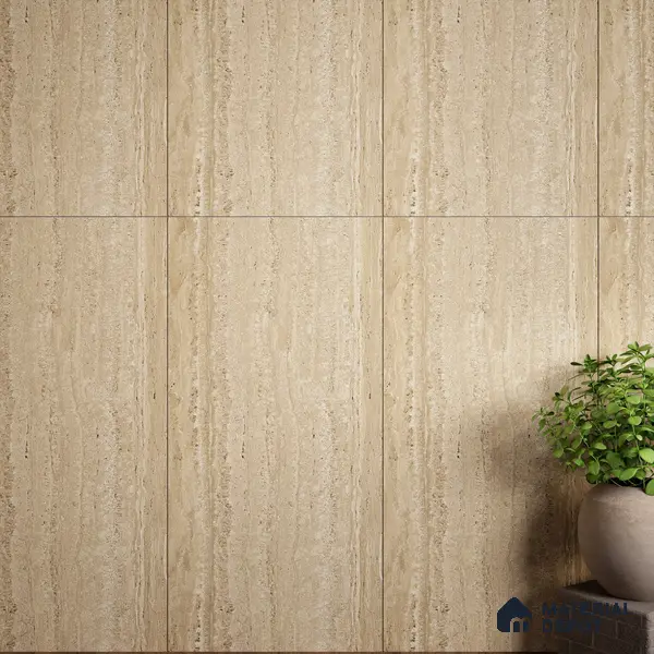 Stone Floor & Wall Tile | TL 00805 Neo Travertino Beige 4 ft x 2 ft Matte Finish Vitrified Tile | Suitable For Living Room, Bedroom, Bathroom