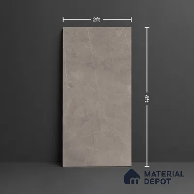 Marble Wall & Floor Tile | TL 00833 C Pulpis Grey | 4 ft x 2 ft Glossy Finish Vitrified Tile | Suitable For Living Room, Bedroom, Bathroom | Random Designs