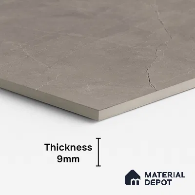 Marble Wall & Floor Tile | TL 00833 C Pulpis Grey | 4 ft x 2 ft Glossy Finish Vitrified Tile | Suitable For Living Room, Bedroom, Bathroom | Random Designs