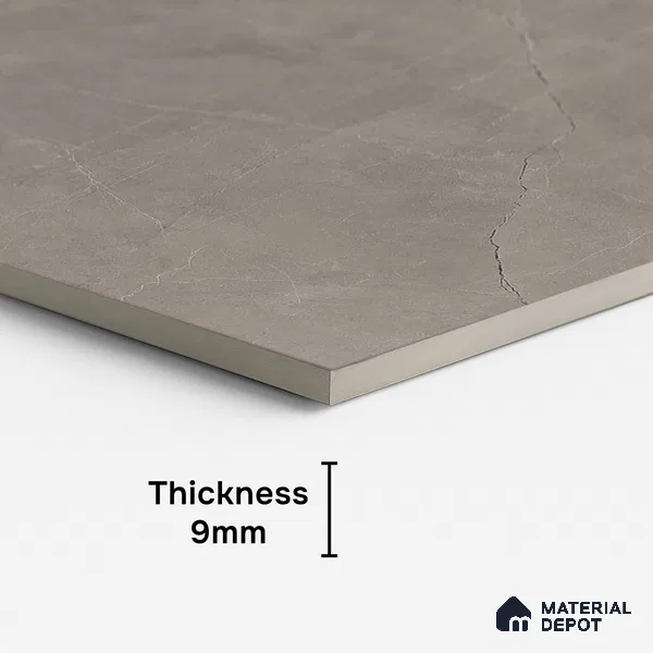 Marble Wall & Floor Tile | TL 00833 C Pulpis Grey | 4 ft x 2 ft Glossy Finish Vitrified Tile | Suitable For Living Room, Bedroom, Bathroom | Random Designs