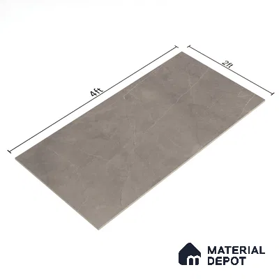 Marble Wall & Floor Tile | TL 00833 Pulpis Grey | 4 ft x 2 ft Matte Finish Vitrified Tile | Suitable For Living Room, Bedroom, Bathroom | Random Designs