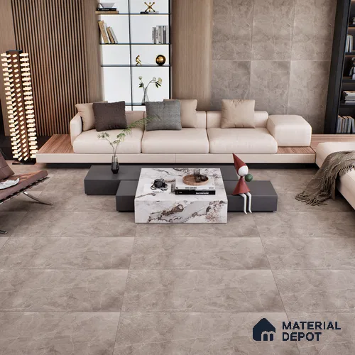 Marble Wall & Floor Tile | TL 00833 Pulpis Grey | 4 ft x 2 ft Matte Finish Vitrified Tile | Suitable For Living Room, Bedroom, Bathroom | Random Designs