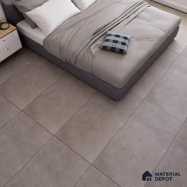 Marble Wall & Floor Tile | TL 00833 Pulpis Grey | 4 ft x 2 ft Matte Finish Vitrified Tile | Suitable For Living Room, Bedroom, Bathroom | Random Designs
