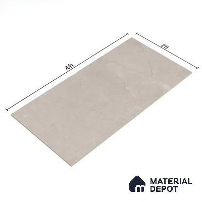 Marble Wall & Floor Tile TL 11398 Rocker Pulpis Silver | 4 ft x 2 ft Matte Finish Vitrified Tile - 9 mm | Suitable For Living Room, Bedroom & Bathroom | Random Designs