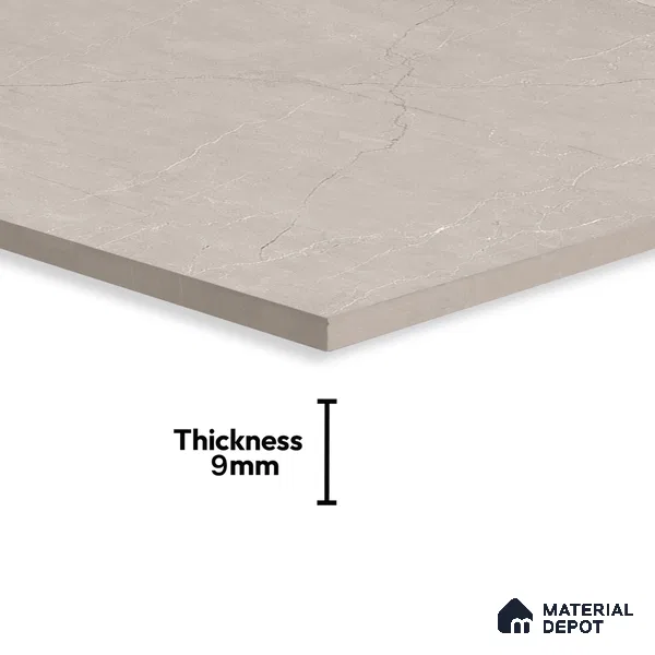 Marble Wall & Floor Tile TL 11398 Rocker Pulpis Silver | 4 ft x 2 ft Matte Finish Vitrified Tile - 9 mm | Suitable For Living Room, Bedroom & Bathroom | Random Designs