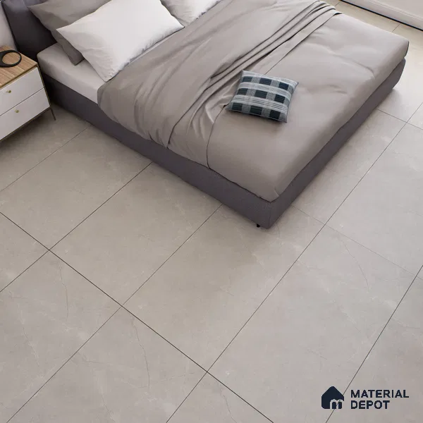 Marble Wall & Floor Tile TL 11398 Rocker Pulpis Silver | 4 ft x 2 ft Matte Finish Vitrified Tile - 9 mm | Suitable For Living Room, Bedroom & Bathroom | Random Designs