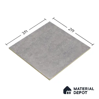 TL 00863 Rock Grey 2 ft x 2 ft Matte Finish Tile - 9 mm | Suitable for Living Room, Bedroom, Bathroom
