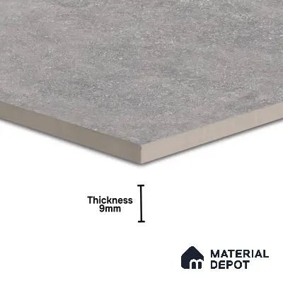 TL 00863 Rock Grey 2 ft x 2 ft Matte Finish Tile - 9 mm | Suitable for Living Room, Bedroom, Bathroom