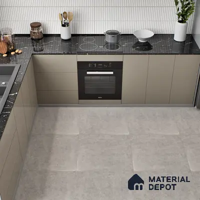 TL 00863 Rock Grey 2 ft x 2 ft Matte Finish Tile - 9 mm | Suitable for Living Room, Bedroom, Bathroom