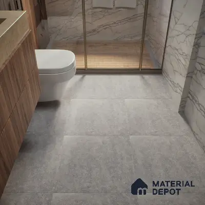 TL 00863 Rock Grey 2 ft x 2 ft Matte Finish Tile - 9 mm | Suitable for Living Room, Bedroom, Bathroom