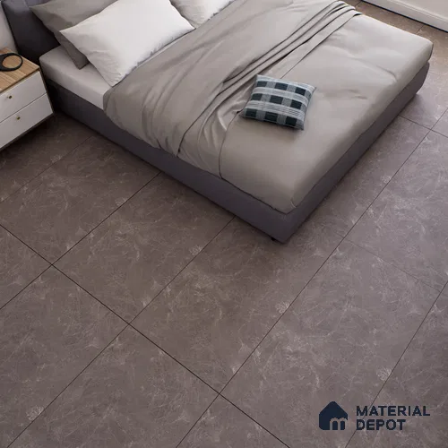 Marble Wall & Floor Tile | TL 00814 Runa Brown Punch | 4 ft x 2 ft Matte Finish Vitrified Tile | Suitable For Living Room, Bedroom, Bathroom | Random Designs