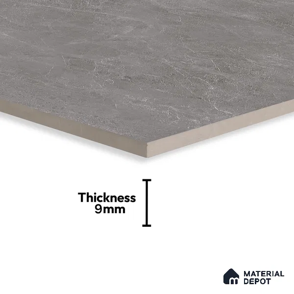 Marble Wall & Floor Tile | TL 00946 Runa Gris | 4 ft x 2 ft Matte Finish Vitrified Tile - 9 mm | Suitable For Living Room, Bedroom, Bathroom | Random Designs