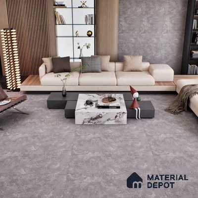 Marble Wall & Floor Tile | TL 00946 Runa Gris | 4 ft x 2 ft Matte Finish Vitrified Tile - 9 mm | Suitable For Living Room, Bedroom, Bathroom | Random Designs