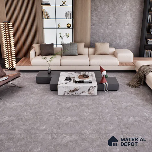 Marble Wall & Floor Tile | TL 00946 Runa Gris | 4 ft x 2 ft Matte Finish Vitrified Tile - 9 mm | Suitable For Living Room, Bedroom, Bathroom | Random Designs