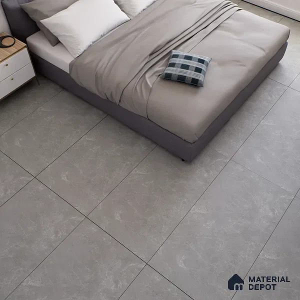 Marble Wall & Floor Tile | TL 00946 Runa Gris | 4 ft x 2 ft Matte Finish Vitrified Tile - 9 mm | Suitable For Living Room, Bedroom, Bathroom | Random Designs