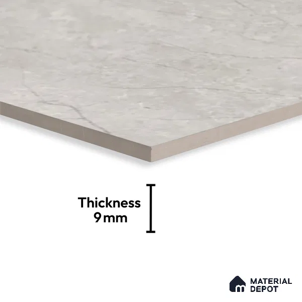 TL 02266 Lead Grey 6 ft x 4 ft Glossy Finish Endless Vitrified Wall & Floor Tile - 9 mm | Adhesive and Spacers Must be Used During Installation