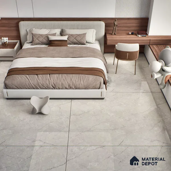 TL 02266 Lead Grey 6 ft x 4 ft Glossy Finish Endless Vitrified Wall & Floor Tile - 9 mm | Adhesive and Spacers Must be Used During Installation