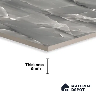 Marble Floor & Wall Tile TL 05563 B Lemsa Dark 4 ft x 2 ft Glossy Finish Vitrified Tile - 9 mm (Random 4)