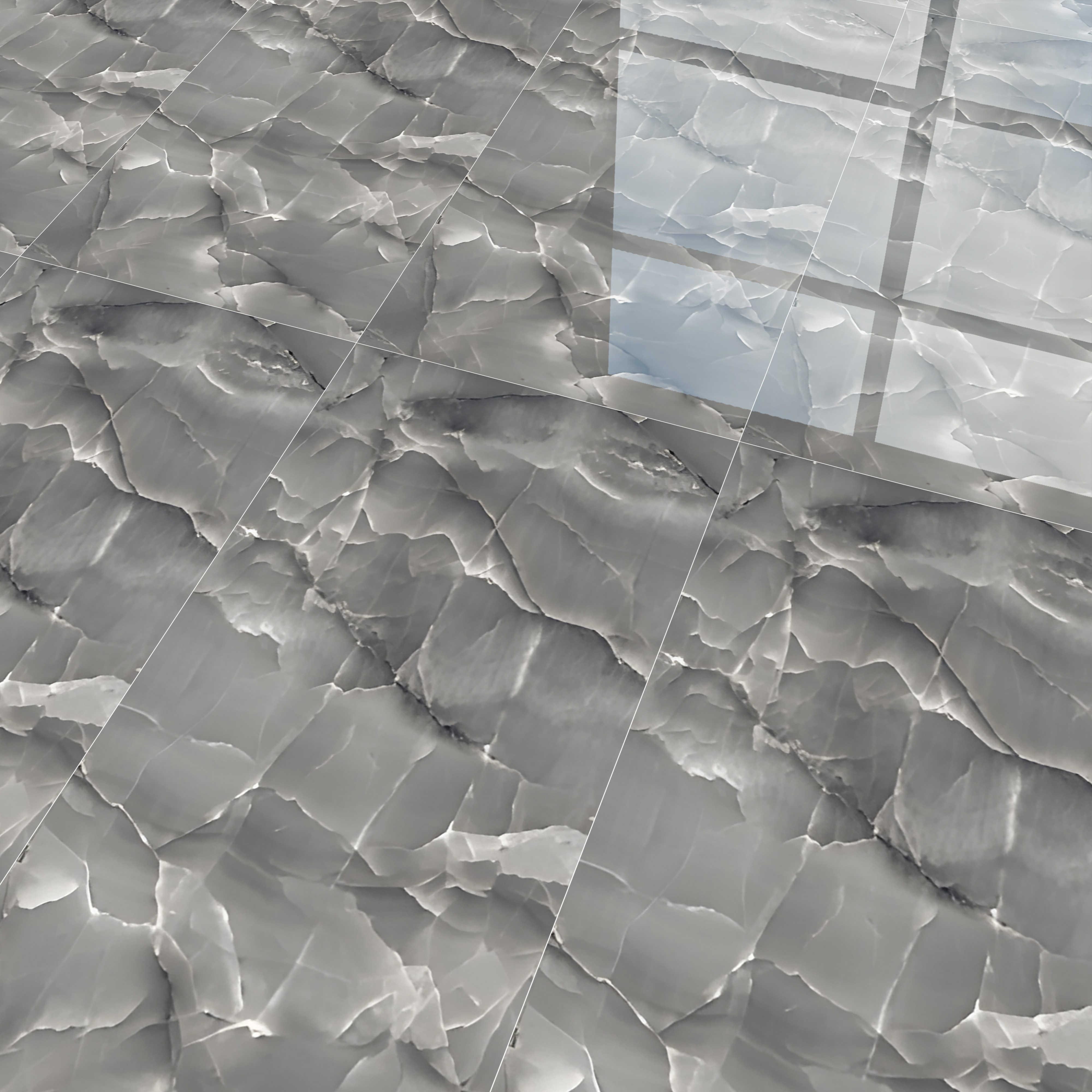 Marble Floor & Wall Tile TL 05563 B Lemsa Dark 4 ft x 2 ft Glossy Finish Vitrified Tile - 9 mm (Random 4)