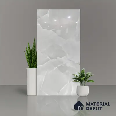 Marble Floor & Wall Tile TL 05563 C Lemsa Light 4 ft x 2 ft Glossy Finish Vitrified Tile - 9 mm (Random 4)