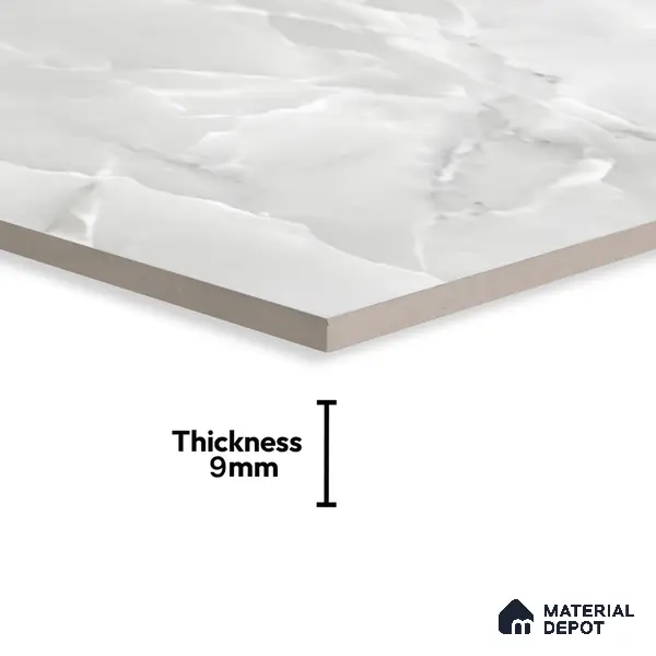 Marble Floor & Wall Tile TL 05563 C Lemsa Light 4 ft x 2 ft Glossy Finish Vitrified Tile - 9 mm (Random 4)