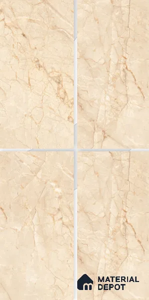 TL 02220 1 Lenitive Cream 4 ft x 2 ft Carving Matte Finish Vitrified Tile - 9 mm (Random 3)