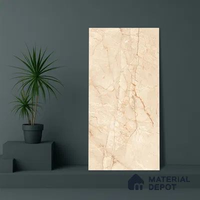 TL 02220 1 Lenitive Cream 4 ft x 2 ft Carving Matte Finish Vitrified Tile - 9 mm (Random 3)