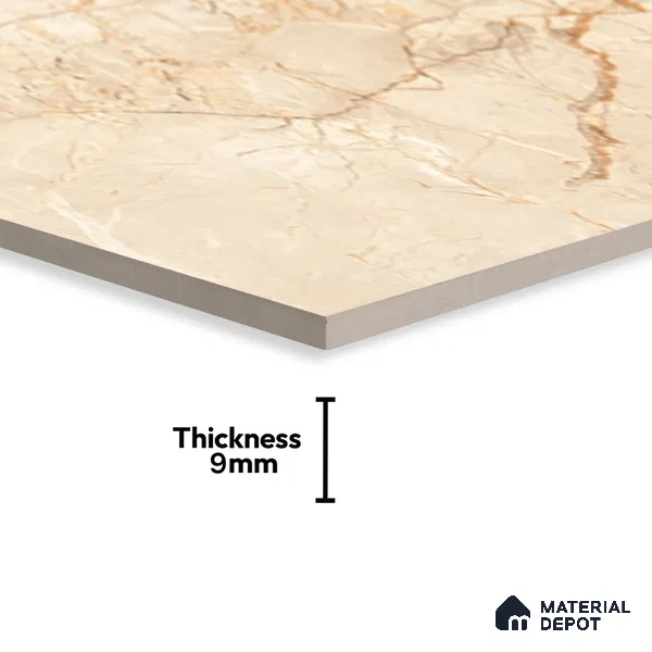 TL 02220 1 Lenitive Cream 4 ft x 2 ft Carving Matte Finish Vitrified Tile - 9 mm (Random 3)