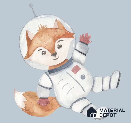 Lets go on a moon walk, Cute kids room wallpaper, Blue Sparkla N Shine Series Soft Feel Entertainment Design (Customised Size Wallpaper)