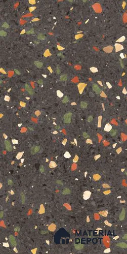 TL 12798 Levanzo Terrazzo Black 4 ft x 2 ft Vitrified Matte Finish Tile - 9 mm