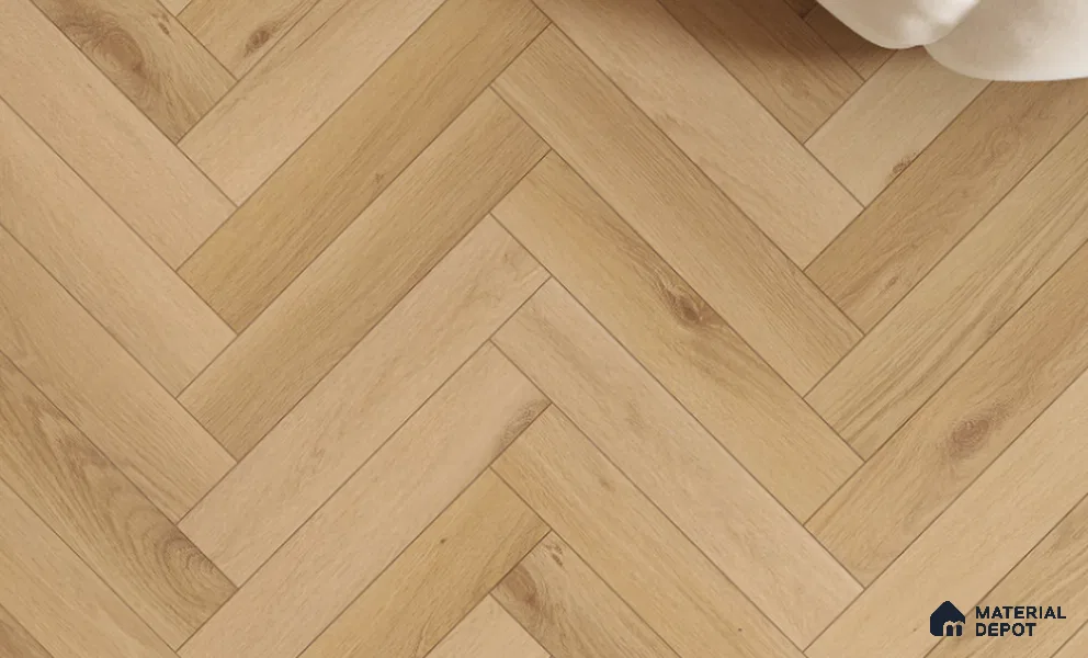 Laminate Wood Floor AC5 Grade LF 00358 B Versailles Royal Herringbone 19 x 4 inch (470x95 mm) - 8.3 mm | 0.5 mm V Groove | Real Wood Touch Surface | Uniclic Installation