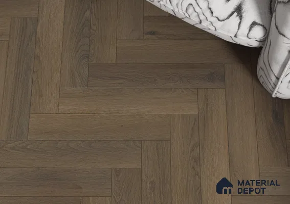Laminate Wood Floor AC5 Grade LF 00358 E Tuscan Estate Herringbone 19 x 4 inch (470x95 mm) - 8.3 mm | 0.5 mm V Groove | Real Wood Touch Surface | Uniclic Installation