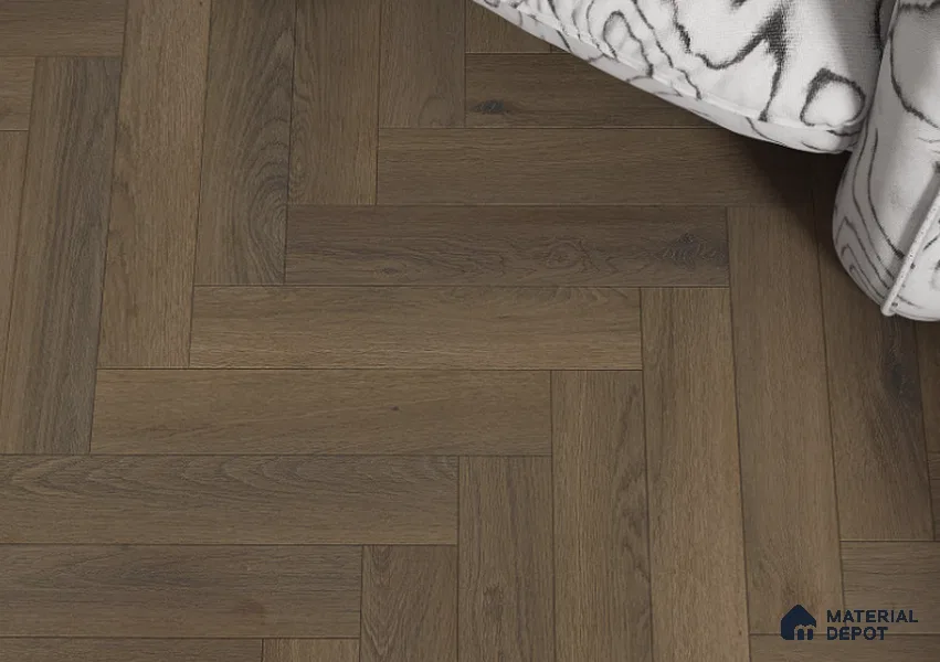 Laminate Wood Floor AC5 Grade LF 00358 E Tuscan Estate Herringbone 19 x 4 inch (470x95 mm) - 8.3 mm | 0.5 mm V Groove | Real Wood Touch Surface | Uniclic Installation
