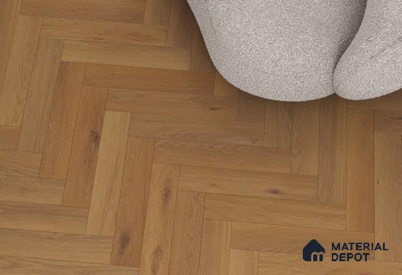 Laminate Wood Floor AC5 Grade LF 00358 F Alpine Lace Herringbone 19 x 4 inch (470x95 mm) - 8.3 mm | 0.5 mm V Groove | Real Wood Touch Surface | Uniclic Installation