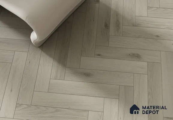 Laminate Wood Floor AC5 Grade LF 00358 H Sterling Herringbone 19 x 4 inch (470x95 mm) - 8.3 mm | 0.5 mm V Groove | Real Wood Touch Surface | Uniclic Installation