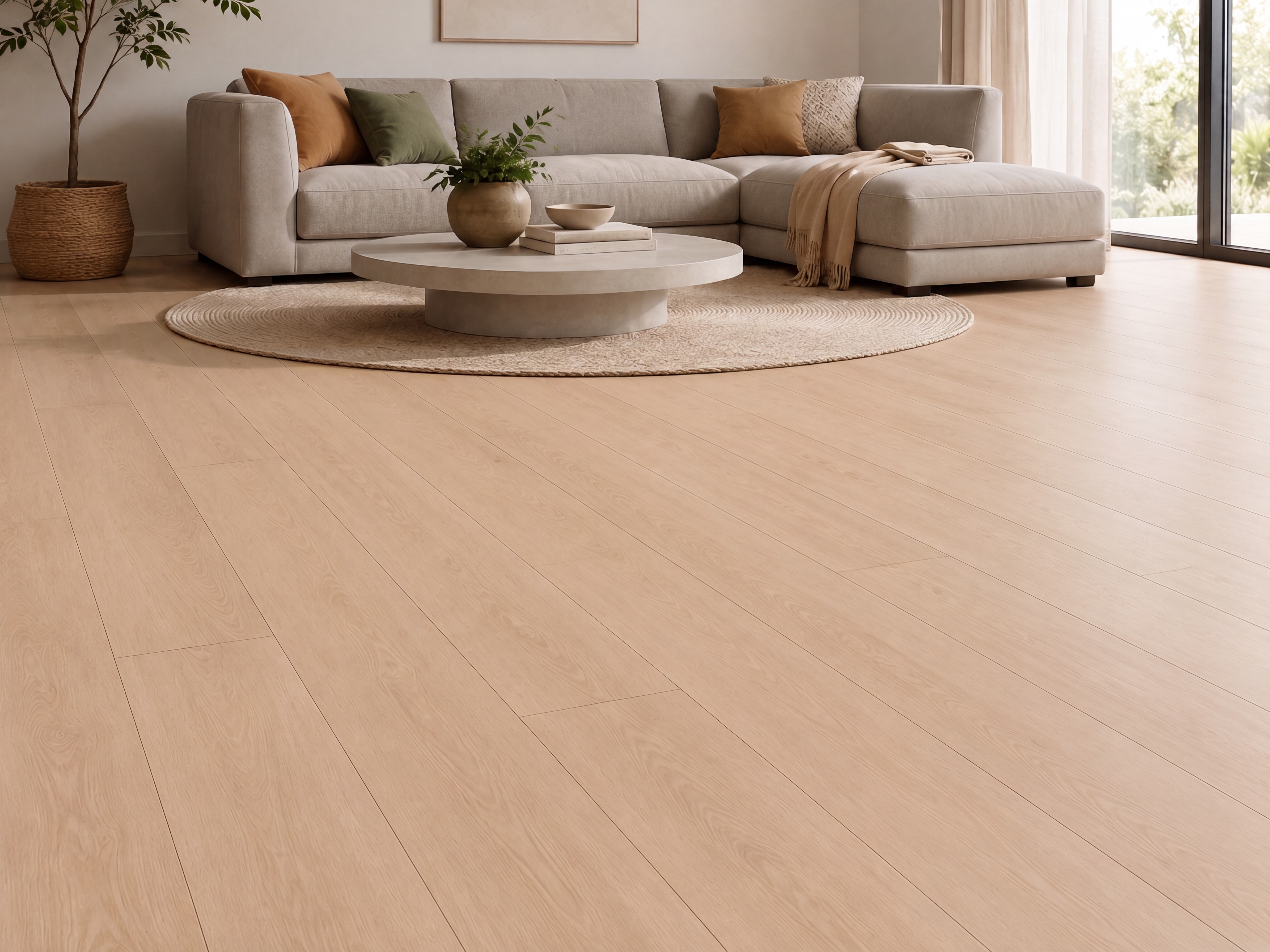 HDF Base Laminate Wood Floor 4 ft x 8 inch - 8 mm | LF 00364 E | 10-Year Residential Warranty | AC4 Grade Wax Coated | Suitable For Living Room, Bedroom & Office
