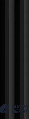 Subway Fluted Wall Tile TL 04963 B Brillo Black 12 x 3 inch Ceramic Matte Finish - 6.5 mm | Suitable for Highlighter Walls, Foyer, Bathroom, Kitchen Wall & Backsplashes