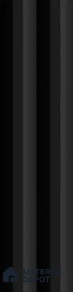 Subway Fluted Wall Tile TL 04963 B Brillo Black 12 x 3 inch Ceramic Matte Finish - 6.5 mm | Suitable for Highlighter Walls, Foyer, Bathroom, Kitchen Wall & Backsplashes