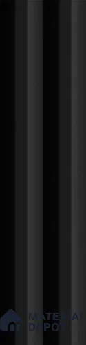 Subway Fluted Wall Tile TL 04963 B Brillo Black 12 x 3 inch Ceramic Matte Finish - 6.5 mm | Suitable for Highlighter Walls, Foyer, Bathroom, Kitchen Wall & Backsplashes