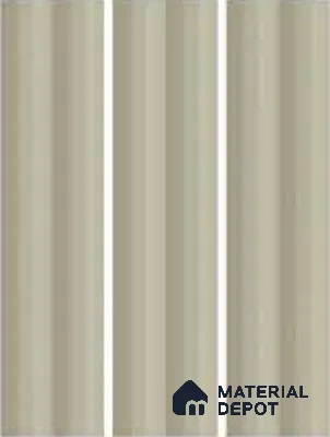 Subway Fluted Wall Tile TL 04963 C Brillo Fern Grey 12 x 3 inch Ceramic Matte Finish - 6.5 mm | Suitable for Highlighter Walls, Foyer, Bathroom, Kitchen Wall & Backsplashes (Sample)