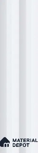 Subway Fluted Wall Tile TL 04963 E Brillo Carrara White 12 x 3 inch Ceramic Matte Finish - 6.5 mm | Suitable for Highlighter Walls, Foyer, Bathroom, Kitchen Wall & Backsplashes