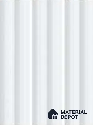 Subway Fluted Wall Tile TL 04963 E Brillo Carrara White 12 x 3 inch Ceramic Matte Finish - 6.5 mm | Suitable for Highlighter Walls, Foyer, Bathroom, Kitchen Wall & Backsplashes (Sample)