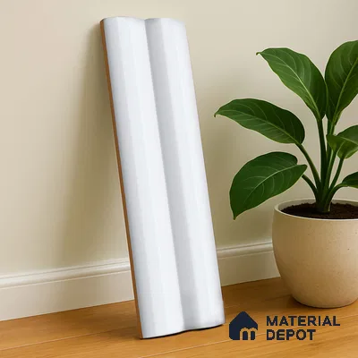 Subway Fluted Wall Tile TL 04963 E Brillo Carrara White 12 x 3 inch Ceramic Matte Finish - 6.5 mm | Suitable for Highlighter Walls, Foyer, Bathroom, Kitchen Wall & Backsplashes (Sample)