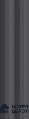 Subway Fluted Wall Tile TL 04963 F Brillo Obsidian Gleam 12 x 3 inch Ceramic Matte Finish - 6.5 mm | Suitable for Highlighter Walls, Foyer, Bathroom, Kitchen Wall & Backsplashes (Sample)