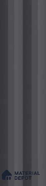 Subway Fluted Wall Tile TL 04963 F Brillo Obsidian Gleam 12 x 3 inch Ceramic Matte Finish - 6.5 mm | Suitable for Highlighter Walls, Foyer, Bathroom, Kitchen Wall & Backsplashes (Sample)