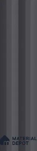 Subway Fluted Wall Tile TL 04963 F Brillo Obsidian Gleam 12 x 3 inch Ceramic Matte Finish - 6.5 mm | Suitable for Highlighter Walls, Foyer, Bathroom, Kitchen Wall & Backsplashes