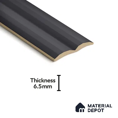 Subway Fluted Wall Tile TL 04963 F Brillo Obsidian Gleam 12 x 3 inch Ceramic Matte Finish - 6.5 mm | Suitable for Highlighter Walls, Foyer, Bathroom, Kitchen Wall & Backsplashes (Sample)