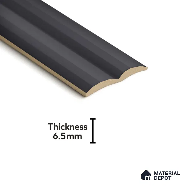 Subway Fluted Wall Tile TL 04963 F Brillo Obsidian Gleam 12 x 3 inch Ceramic Matte Finish - 6.5 mm | Suitable for Highlighter Walls, Foyer, Bathroom, Kitchen Wall & Backsplashes (Sample)