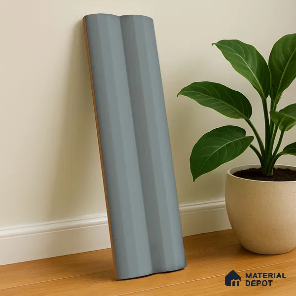 Subway Fluted Wall Tile TL 04963 G Brillo Raven Pearl 12 x 3 inch Ceramic Matte Finish - 6.5 mm | Suitable for Highlighter Walls, Foyer, Bathroom, Kitchen Wall & Backsplashes (Sample)