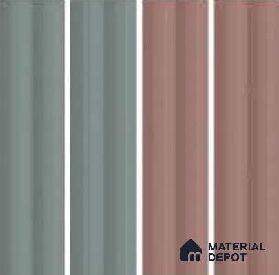 Subway Fluted Wall Tile TL 04963 H Brillo Rustic Earth 12 x 3 inch Ceramic Matte Finish - 6.5 mm | Suitable for Highlighter Walls, Foyer, Bathroom, Kitchen Wall & Backsplashes (Sample)